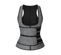 TXLEAPEY Fajas Reductoras Mujer Corsé Moldeador de Cintura for Mujer, Traje de Sauna, Chaleco Adelgazante, corsé de compresión for pérdida de Peso, Faja Moldeadora de Abdomen.(Grey,M)
