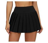 TXLEAPEY Falda Corta De Yoga for Mujer, Faldas Plisadas for Deportes, Tenis, Correr, Cintura Alta, Fitness, Gimnasio, Golf, Bolsillos Sueltos(Black,L)