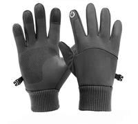 TXLEAPEY Guantes Impermeables de Invierno for Hombre, Resistentes al Viento, for Deportes, Pesca, Pantalla táctil, conducción, Motocicleta, esquí, Antideslizantes, cálidos, for Ciclismo(Dark Gray,XL)