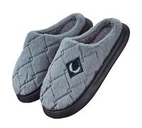TXLEAPEY Pantuflas De Casa For Hombre Con Pelo A Cuadros, Acogedoras, De Espuma Viscoelástica EVA, Ligeras, Informales, Cálidas, De Felpa, Antideslizantes, De Talla Grande(Blu,46-47)