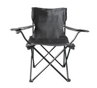 TXLEAPEY Silla Plegable al Aire Libre 600D Tela Oxford Camping Arte bocetos Camping Pesca Respaldo apoyabrazos Silla de Playa(Black 50x50x80)