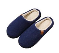 TXLEAPEY Zapatillas De Invierno For Hombre, Zapatillas De Algodón Cálidas For El Hogar, Zapatos Casuales For El Piso Del Dormitorio Interior(Blu,42-43)