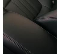 Txopaf Coche Cuero PU Consola Central reposabrazos Fundas, para NIS-San Qashqai 2019-2024 Caja apoyabrazos Impermeable Antiarañazos protección Accesorios,A/Black Black