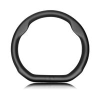 Txopaf Coche Cuero Volante Fundas, para BYD ATTO ATTO 2 ATTO 3 Cubierta Volante Antideslizante Suave Transpirable Duradera Protector Accesorios,A/Black-Perforated