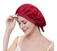 TXQHD 1pc Silk Sleep Cap Woman Night Hat with Adjustable Ribbons Hair Care Bonnet for Sleeping