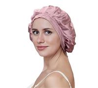 TXQHD 1pc Silk Sleep Cap Woman Night Hat with Adjustable Ribbons Hair Care Bonnet for Sleeping