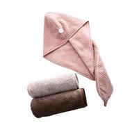 TXQHD 3PCS Coral Fleece Towel Wraps Super Absorbent Hair Caps Quick Drying Lightweight Portable Home Travel Suitable for All