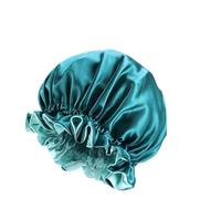 TXQHD Lady Sleep Hats Double Layer Head Cover Shower Cap Adjustable Silk Satin Bonnet Women for Sleeping