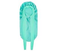 TXQHD Large Long Silk Bonnet Cap with Elastic Satin Hair Band Head Cover Night Sleep Hat Shower for Sleeping