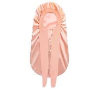 TXQHD Large Long Silk Bonnet Cap with Elastic Satin Hair Band Head Cover Night Sleep Hat Shower for Sleeping