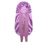 TXQHD Large Long Silk Bonnet Cap with Elastic Satin Hair Band Head Cover Night Sleep Hat Shower for Sleeping