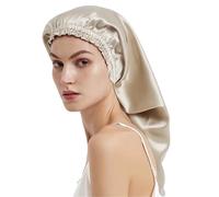 TXQHD Silk Bonnet Sleep Hair Cap Bonnets Elastic Tie Bands Adjustable Straps Long Curly Dreadlock Braid for Sleeping