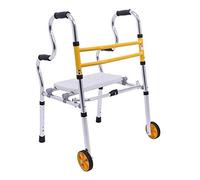 TXQHD Walking Frame,Walking Aid,Folding Walker Adjustable with Wheels Seat for Elderly Disabled Yearn for Comfortable Anniversary