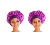 TXQHD Women Night Sleep Hair Caps Silky Bonnet Satin Double Layer Adjust Head Cover Hat Curly Styling Accessories for Sleeping
