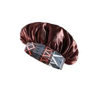 TXQHD Women's Bonnet Flower Printed Hair with Wide Edge Elastic Silk Smooth Satin Face Daily Home Sleep Hat for Sleeping