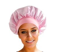 TXQHD Women's Satin Solid Wide-Brimmed Hat Unisex Head Wrap Elastic Band Cap Hair Care Bonnet for Sleeping