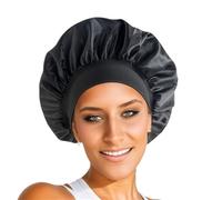 TXQHD Women's Satin Solid Wide-Brimmed Hat Unisex Head Wrap Elastic Band Cap Hair Care Bonnet for Sleeping