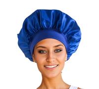 TXQHD Women's Satin Solid Wide-Brimmed Hat Unisex Head Wrap Elastic Band Cap Hair Care Bonnet for Sleeping