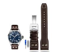 TXQHDHX Rivet Leather Watch Strap For Pilots Iw500916 Waterproof Sweat Proof Soft And Comfortable Watchband Accessories 21 22mm WatchbandS