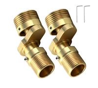 txuzong 2 Piezas Grifo de Ducha de Cobre Ajustable, Excentricas Grifo Regulable 1/2 a 3/4, 360° Ajustable Pie Curvado Angular de Latón, Apto para Cocinas, Baños y Zonas Comunes