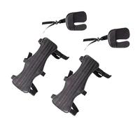 txuzong 2 Piezas Protector Brazo Tiro con Arco de Cuero - Guardabrazos Ajustable con Protección Dedos - Negro - para Competición, Entrenamiento y Recreo