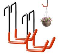 txuzong Juego de 4 soportes para bicicletas en forma de S con revestimiento de inmersión, ganchos para bicicletas para garaje y cobertizos, para colgar bicicletas, macetas, herramientas de jardín y