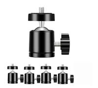 txuzong Lote de 5 Rótulas Giratorias 360° en Metal - Soporte Universal | con Rosca 1/4" para Cámara, GoPro, Luz LED, Trípode, Monopie y Accesorios