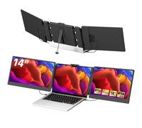 TXV Extensor de monitor portátil para portátil, extensión de pantalla portátil para portátil, extensión triple monitor, 1080P, FHD, HDMI/USB-A/Type-C, antirreflectante, doble pantalla para