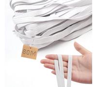 TXXATX 12 mm Goma Elastica 80 m Cinta Elastica Coser Blanca Cordon Elastico Blanco Cinta Elastica Costura Cinta Elastica Costura de Poliéster para Sofa Manualidades Tapiceria Ropa