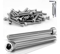 TXXATX 12 Piezas Tornillo Cilíndrico M6x100 mm Tornillos Cabeza Hexagonal DIN 912 de Acero Inoxidable A2 V2A Tornillos de Cabeza Allen Rosca Completa Para Reparación de Maquinaria de Muebles