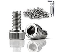 TXXATX 12 Piezas Tornillo Cilíndrico M8x20 mm Tornillos Cabeza Hexagonal DIN 912 de Acero Inoxidable A2 V2A Tornillos de Cabeza Allen Rosca Completa Para Reparación de Maquinaria de Muebles
