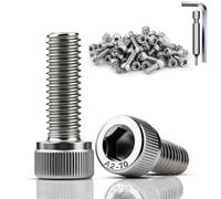 TXXATX 12 Piezas Tornillo Cilíndrico M8x30 mm Tornillos Cabeza Hexagonal DIN 912 de Acero Inoxidable A2 V2A Tornillos de Cabeza Allen Rosca Completa Para Reparación de Maquinaria de Muebles