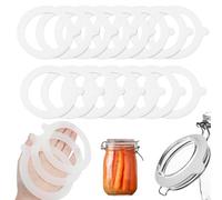 TXXATX 15 Piezas Junta de Silicona de Repuesto Blanca 69x95mm Anillos de Goma para Conservas Sellos de Silicona Reutilizable para Tarros de Conservas Tarros de Boca Ancha Tapas