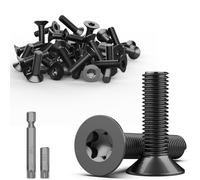TXXATX 15 Piezas Tornillos Cabeza Avellanada Torx M8 x 25 mm Tornillos de Acero Inoxidable A2 V2A Tornillo Mecánico Tornillos Avellanados Negro Tornillos de Cabeza Plana con Punta Torx T40