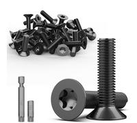 TXXATX 15 Piezas Tornillos Cabeza Avellanada Torx M8 x 30 mm Tornillos de Acero Inoxidable A2 V2A Tornillo Mecánico Tornillos Avellanados Negro Tornillos de Cabeza Plana con Punta Torx T40