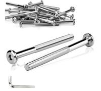 TXXATX 20 Piezas Tornillos Cabeza Plana M6x90 mm Tornillos para Muebles M6 Cilíndrica con Hexágono Interno Acero Galvanizado con llave Allen para Camas Camas Infantiles Sillas Vehículos de Motor