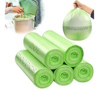 TXXATX 200 Piezas Bolsas de Basura 20L Bolsas Basura 50x60 cm Bolsas Compostables 20 Litros Bolsas Basura Orgánica para Residuos de Alimentos Cocina Jardín Baño