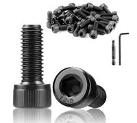 TXXATX 25 Piezas M8x16 mm Tornillos Alen Cilíndrico Negros Tornillos Cabeza Hexagonal DIN 912 Tornillo de Cabeza Allen Rosca Completa Carbono para Reparación de Muebles