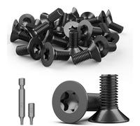 TXXATX 30 Piezas Tornillos Cabeza Avellanada Torx M4 x 12 mm Tornillos de Acero Inoxidable A2 V2A Tornillo Mecánico Tornillos Avellanados Negro Tornillos de Cabeza Plana con Punta Torx T20