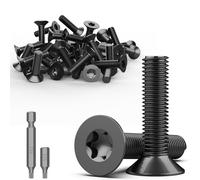 TXXATX 30 Piezas Tornillos Cabeza Avellanada Torx M5 x 30 mm Tornillos de Acero Inoxidable A2 V2A Tornillo Mecánico Tornillos Avellanados Negro Tornillos de Cabeza Plana con Punta Torx T25