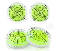 TXXATX 4 Piezas Nivel de Burbuja Ø 32 mm Nivel Redondo con Burbuja de Aire Mini Nivel Redondo para Autocaravana Caravana Cámara Alineación Recta Proyector de Vídeo Marco de Fotos Estanterías