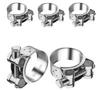 TXXATX 5 Piezas Abrazadera Tubo Escape 29-31 mm Inoxidable Abrazaderas Metalicas para Tubos Abrazadera Escape Moto Acero para Motocicleta Lavadora Manguera Tubo Rígido