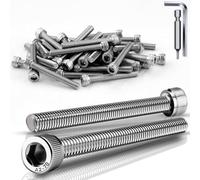 TXXATX 6 Piezas Tornillo Cilíndrico M8x65 mm Tornillos Cabeza Hexagonal DIN 912 de Acero Inoxidable A2 V2A Tornillos de Cabeza Allen Rosca Completa Para Reparación de Maquinaria de Muebles