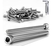 TXXATX 6 Piezas Tornillo Cilíndrico M8x90 mm Tornillos Cabeza Hexagonal DIN 912 de Acero Inoxidable A2 V2A Tornillos de Cabeza Allen Rosca Completa Para Reparación de Maquinaria de Muebles