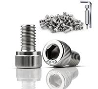 TXXATX 60 Piezas Tornillo Cilíndrico M5x10 mm Tornillos Cabeza Hexagonal DIN 912 de Acero Inoxidable A2 V2A Tornillos de Cabeza Allen Rosca Completa Para Reparación de Maquinaria de Muebles