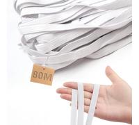 TXXATX Cinta Elastica Coser 10 mm Cordon Elastico Cinta 80 m Elastica Costura Blanca Goma Elastica Cinta Elastica Costura de Poliéster para Sofa Manualidades Ropa Tapiceria