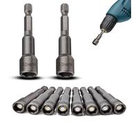 TXXATX Llave de Vaso Hexagonal 10 mm Juego de Llaves de Vaso 10 Piezas 1/4 Taladro Magnetico Cambio Rápido Llaves de Vaso para Taladro Manuales Electric Screwdriver Atornilladores Inalámbricos