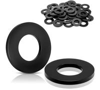 TXXATX M6x18 mm Arandela de Plástico 50 Piezas Arandelas Negro Arandela Plana de Nailon para Bisagras de Puertas Asientos de Cojinetes Cajas de Cambios Conectores para Muebles