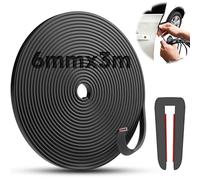 TXXATX Perfil Goma 6mm Junta en Forma de U Protector de Bordes EPDM Profesional Burlete Chapa para Ventanas, Placas de Metal, Esquinas de Mesa, Puertas de Coche - 3m