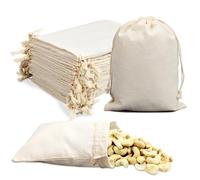 TXXATX Saquitos de algodón de 10 x 15 cm, 15 unidades de bolsas de tela con cordón, pequeñas bolsas de algodón, bolsas de lino, bolsas de regalo para manualidades, bodas, fiestas, Navidad, Halloween